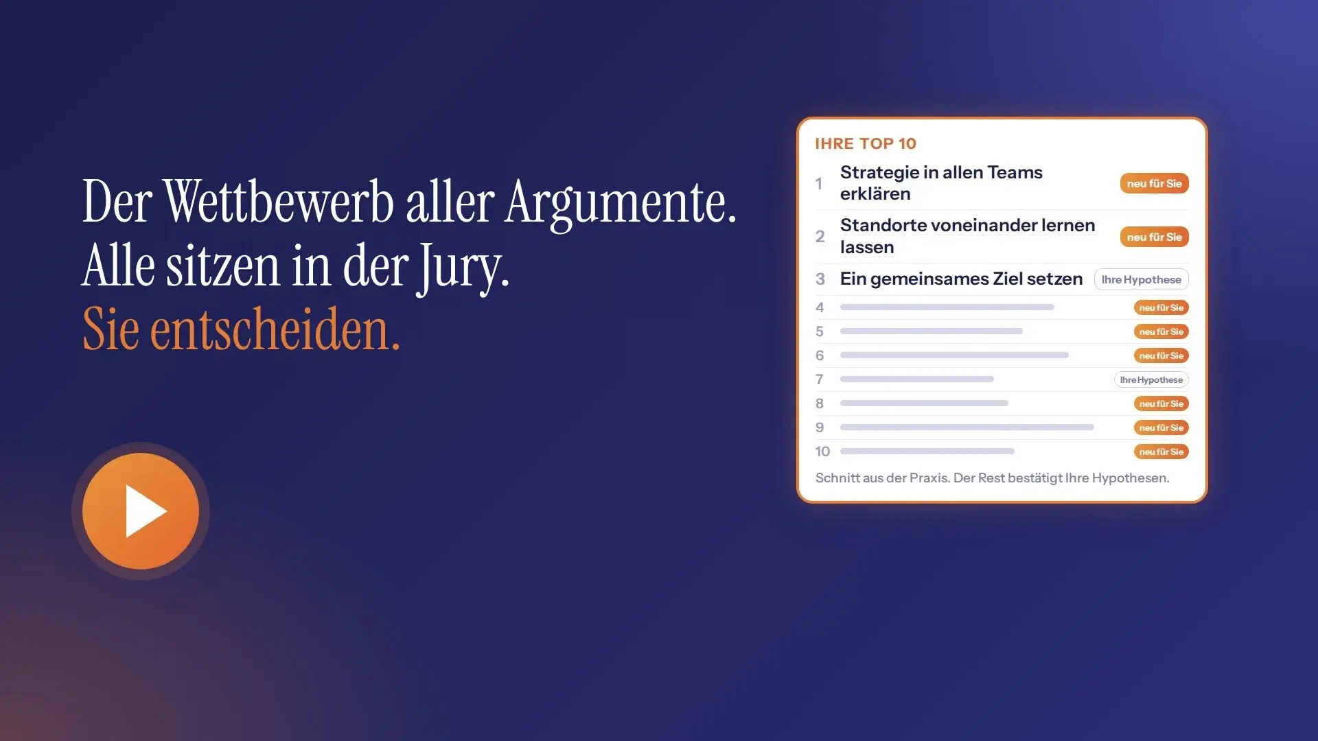 Video: Der Unterschied zwischen Ideenduell, Fragebogen, Workshop und Versammlung