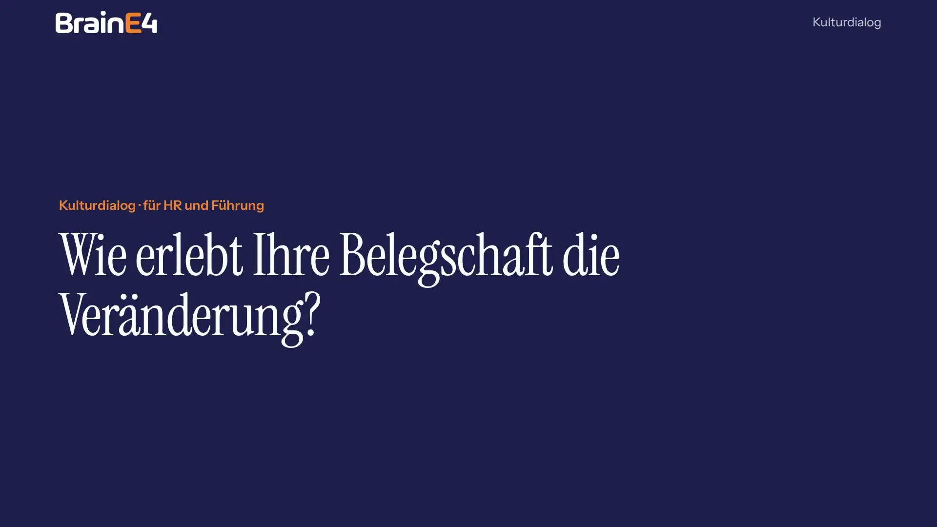 Video: Kulturdialog, erfahren, wie die Belegschaft die Veränderung erlebt
